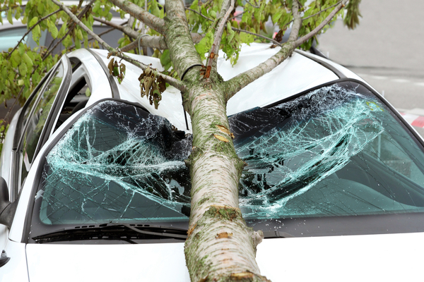 cracked car mirror