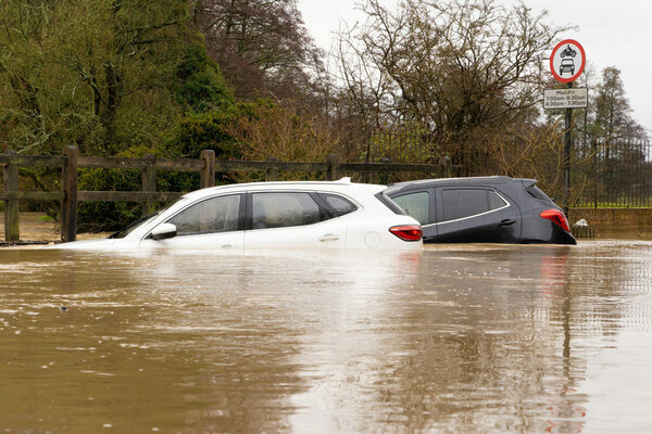 flooded car in Malaysia